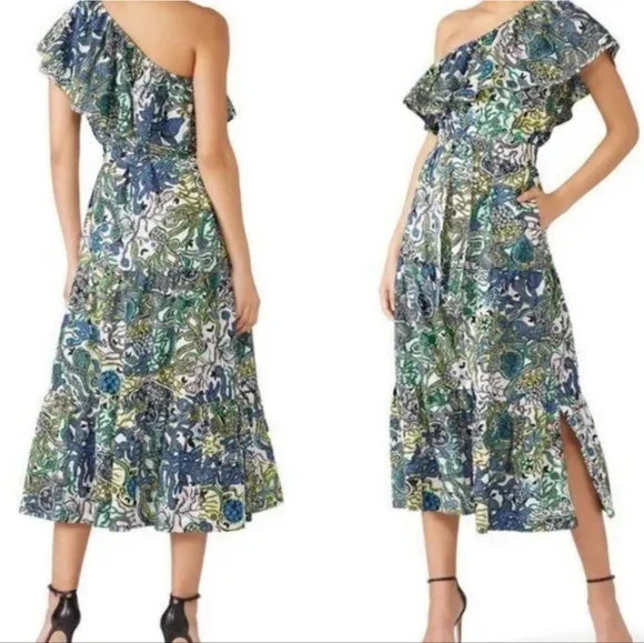 NEW A.L.C. Janelle One Shoulder Midi Dress size XS - Picture 2 of 10